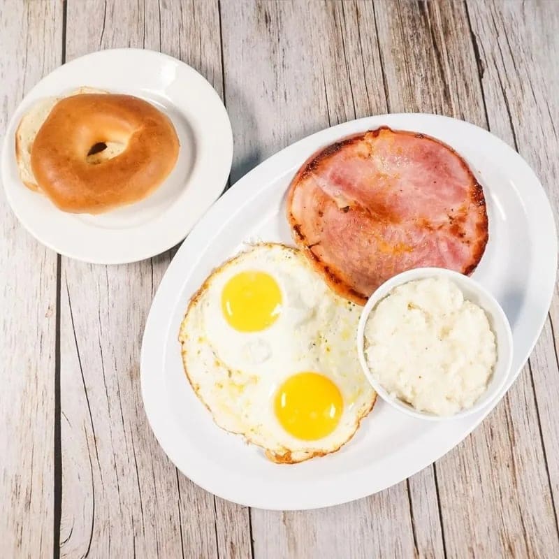 Eggs with Ham Steak
